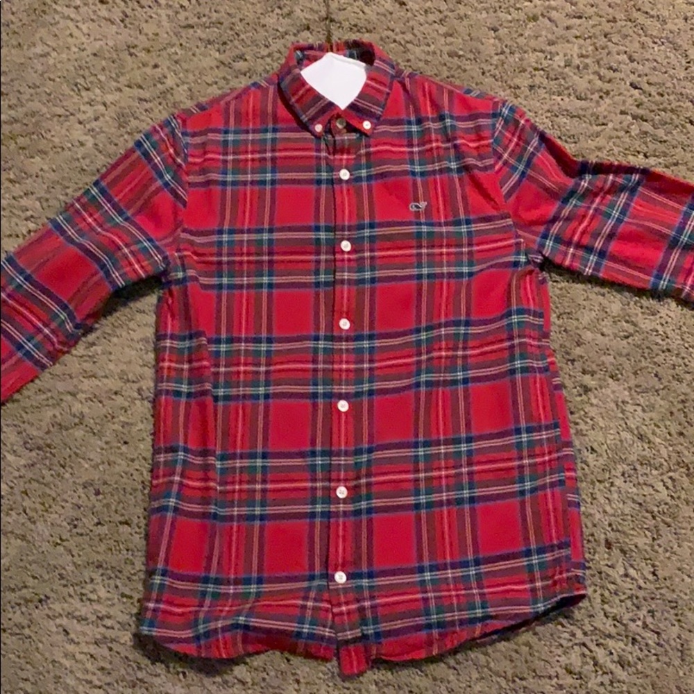 Vineyard Vines Dress Plaid Dress Long Sleeve Shirt